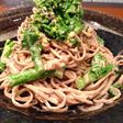 菜の花のツナ味噌蕎麦