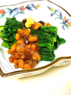 【超簡単】春菊の納豆ダレ-レシピのメイン写真