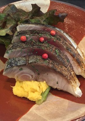 炙り〆鯖のオリーブオイルがけ-レシピのメイン写真