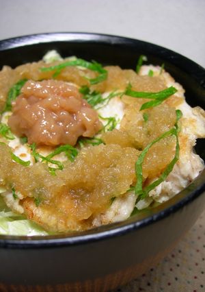 あっさり☆チキンの梅みぞれ丼♪-レシピのメイン写真