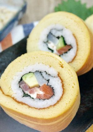 友加里×地養卵★伊達巻寿司-レシピのメイン写真