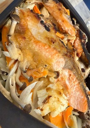 魚焼きグリルで簡単！鮭のちゃんちゃん焼き-レシピのメイン写真