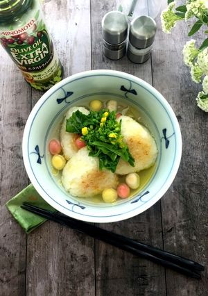 オリーブオイル香る焼きおにぎり茶漬け-レシピのメイン写真