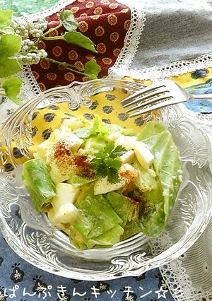 茹で卵とキャベツの簡単サラダ♬-レシピのメイン写真