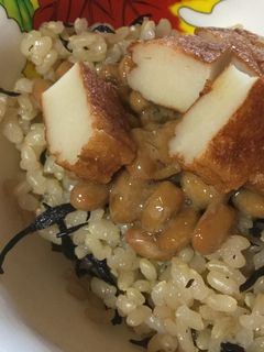 納豆とさつま揚げのご飯-レシピのメイン写真