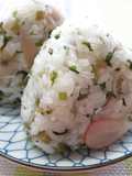 春旬桜色♡日野菜ちりめんおにぎり