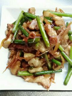簡単!ニンニクの芽と豚肉のオイスター炒め-レシピのメイン写真