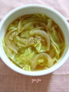 簡単!キャベツと玉ねぎのコンソメスープ-レシピのメイン写真