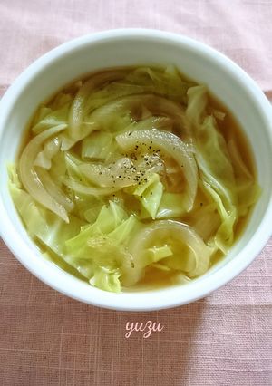 簡単！キャベツと玉ねぎのコンソメスープ-レシピのメイン写真