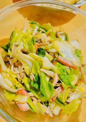 簡単！キャベツとしめじのにんにく醤油炒め-レシピのメイン写真