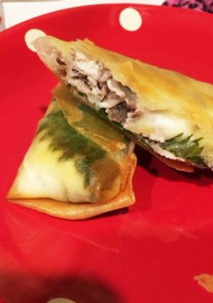 子供大好き♡鯖しそチーズ春巻き！-レシピのメイン写真