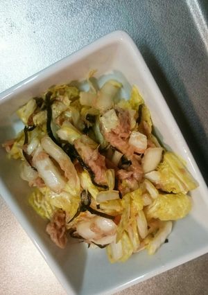 超簡単☆袋で白菜とツナ塩昆布和え-レシピのメイン写真