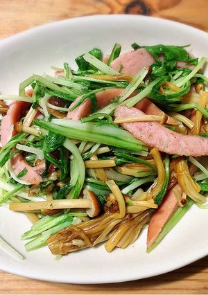 お弁当にも★山茶茸と水菜のポン酢炒め-レシピのメイン写真