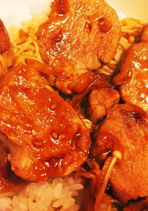豚ヒレとエノキの醤油炒め-レシピのメイン写真