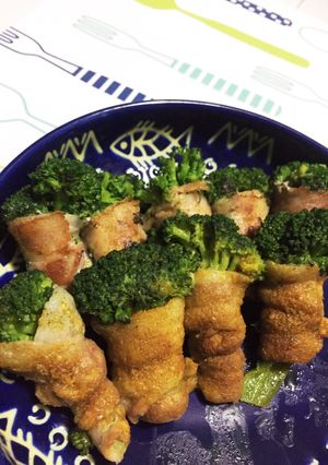 ブロッコリーの豚肉カレー巻♡-レシピのメイン写真