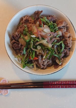 薬味のせ簡単牛丼-レシピのメイン写真