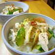 ゆで鶏と浅漬けのさっぱり丼