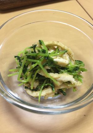 豆苗と細切り油揚げの炒めもの⭐︎-レシピのメイン写真