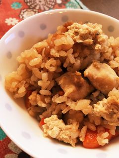 がんも入り炊き込みご飯-レシピのメイン写真