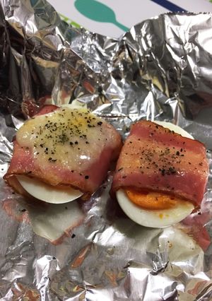 卵焼きに飽きたら～ゆで卵ベーコン巻き♡-レシピのメイン写真