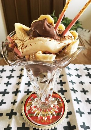 いちごポッキーでチョコバナナ苺パフェ♡-レシピのメイン写真