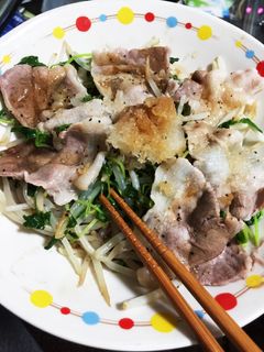 もやし・豆苗・豚バラのヘルシー蒸し-レシピのメイン写真