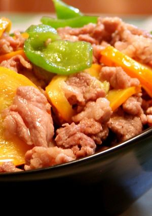 簡単中華★黄色いズッキーニと肉の炒めもの-レシピのメイン写真
