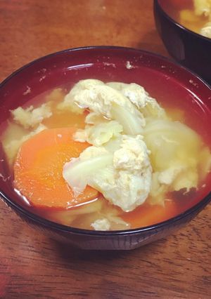 腹ペコさんに☆野菜と卵のスープ-レシピのメイン写真