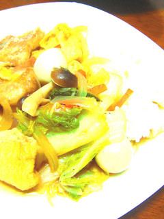 白菜と豚肉のあんかけごはん -レシピのメイン写真