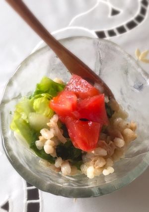 サラダ菜ともち麦のサラダ-レシピのメイン写真
