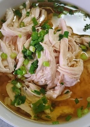 しっとり胸肉のスープかけご飯-レシピのメイン写真