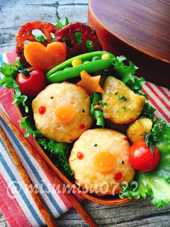 キャラ弁☆コーンご飯でひよこおにぎり弁当-レシピのメイン写真