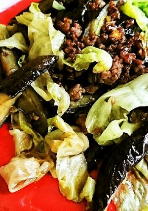 なすとレタスの香味オイスターソース炒め-レシピのメイン写真