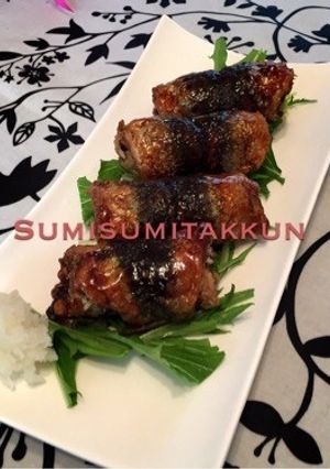 鰯の梅じそ巻き☆ポン照りソース♪-レシピのメイン写真