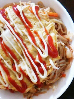へぎそばをアレンジ!!オムそば-レシピのメイン写真