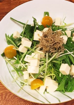 豆腐と水菜のカリカリじゃこサラダ-レシピのメイン写真
