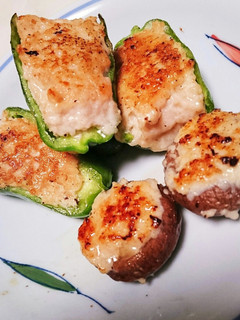 すごく簡単ピーマンの肉詰め&椎茸の肉詰め-レシピのメイン写真