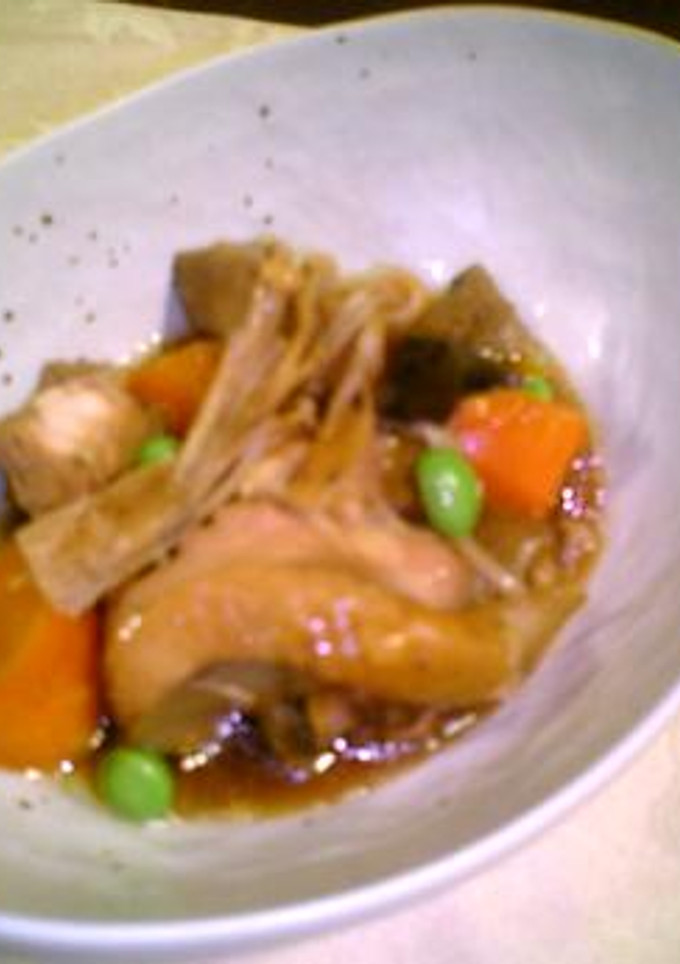 骨付き鶏肉とえのきだけの煮物-レシピのメイン写真