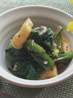 小松菜と油揚げのしらす和え-レシピのメイン写真