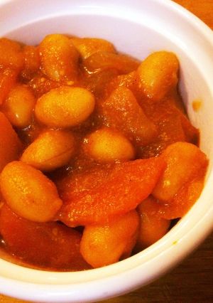 チーズ&ケチャップで簡単大豆のトマト煮。-レシピのメイン写真