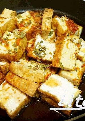グリルパン♪焦がし厚揚げの酢醤油和え-レシピのメイン写真
