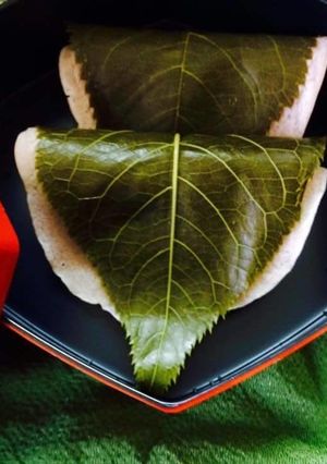 簡単! さくら餅♪ ほんのり桜の葉の塩味-レシピのメイン写真