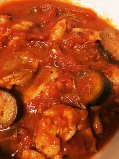 鶏肉と茄子のトマト香草煮込み-レシピのメイン写真