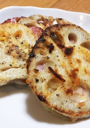 れんこんとベーコンのチーズはさみ焼き-レシピのメイン写真