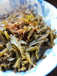 コリコリ磯の味。茎わかめの炒め煮。-レシピのメイン写真