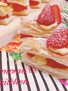 簡単♡いちごのミルフィーユ-レシピのメイン写真
