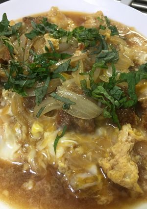 5分でカツとじ-レシピのメイン写真