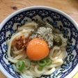 卵黄で濃厚!オリーブオイルひとかけうどん