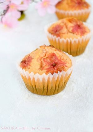 お花見に☆桜満開マフィン！【餡子入り】-レシピのメイン写真