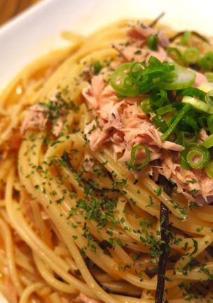 ツナと塩昆布の甘辛オニオンソースパスタ-レシピのメイン写真